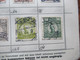 Delcampe - Briefmarken Altes Tauschheft / Tauschsendung Mit Einigen Gestempelten Marken / 1x Frankreich Sage Mit Perfin - Collections (en Albums)