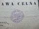 Polen 1950 Zoll Dokument Mit 2x Verschiedene Stempel Vordruck Warszawa Wywozowa Opdrawa Celna - Cartas & Documentos