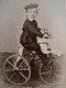 Photo CDV J. Sébire à  Lorient - Petit Garçon Au Béret Sur Son Cheval Tricycle,  Circa 1870-75 L590B - Old (before 1900)