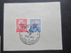 Delcampe - Böhmen Und Mähren 15.3.1942  Nr.83 / 84 Briefstücke Mit 5 Verschiedenen SSt. Drei Jahre Im Grossdeutschen Reich - Used Stamps
