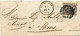 BELGIQUE - N°10 OBLITERATION A BARRES 103 + TAD ST GHISLAIN + BOITE RURALE K SUR LETTRE SANS TEXTE DE BAUDOUR, 1862 - 1858-1862 Medaillen (9/12)