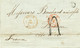 BELGIQUE - TAD BOUM + BOITE L SUR LETTRE AVEC CORRESPONDANCE DE SCHELLE POUR LA FRANCE, 1850 - Autres & Non Classés