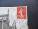 Frankreich 1912 Louviers L'Eglise Notre Dame Bahnpost Stempel Louviers - Louviers