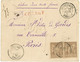 29 Avril 1880 Sage Paire N°69 Sur Lettre Chargée De Montpellier Vers Paris Rue Corneille - 1877-1920: Période Semi Moderne