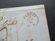 Italien 11.2.1856 Genova - Marseille Pour Oran (Algerien) Blauer 6eck Stempel Sard S.E. Marseille Schiffspost - Sardinien