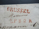 Belgien 1828 Holländische Zeit Roter L1 Brussel Und L.P.B.2.R Und Ra3 Pays Bas Par Valenciennes Nach Bordeaux - 1815-1830 (Periodo Olandese)