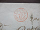 Schweiz 1848 Faltbrief Mit Inhalt Stempel K2 Travers Und Roter K2 Neuchatel 1 Pontarlier Und Verrieres - Suisses - 1843-1852 Federal & Cantonal Stamps