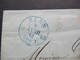 Schweiz Bern 2.4.1852 Roter Stempel Suisse 1 Pontarlier Und Blauer K1 Bern 2. Avril 1852 Vorm. Faltbrief Mit Inhalt - 1843-1852 Federale & Kantonnale Postzegels