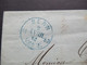 Schweiz Bern 2.4.1852 Roter Stempel Suisse 1 Pontarlier Und Blauer K1 Bern 2. Avril 1852 Vorm. Faltbrief Mit Inhalt - 1843-1852 Kantonalmarken Und Bundesmarken