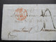 Schweiz 19.10.1856 Faltbrief Mit Inhalt Von Basel Nach Saumur Und Weitergeleitet Nach Montreuil Roter Suisse 1 St. Louis - Storia Postale