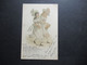 Litho Frankreich 1901 2 Damen / Junge Frauen Im Kleid Mit Blumenkorb Chandeleur Stempel Angers Maine Et Loire - Personnages