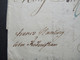 Dänemark Transit 25.4.1826 Franco Hamburg Bergen - Bordeaux Stempel L2 Danemarck Par Hambourg / Allemagne Par Givet - Marques D'entrées