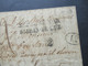 Spanien 1834 Cadiz ?! Par Madrid Zaragoza Nach Escout Schwarzer Stempel L2 Espagne Par St. Jean De Luz - ...-1850 Prefilatelia