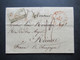 1835 Soignies - Reims Rote Und Schwarze Stempel Ra3 Belgique Par Valenciennes Ziffernstempel 4 Champagner Bestellung - 1830-1849 (Onafhankelijk België)