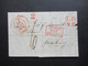 Schweiz 14.6.1834 Basel - Stasbourg 4 Rote Stempel K2 Basel / Ziffernstempel 2 / Ra3 Suisse Par Belfort Und Ra2 LB4K - ...-1845 Préphilatélie