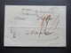 Schweiz 1816 Zürich - Nantes 3 Stempel L2 Zurich 19 Dec. 1816 / K1 BS (Bale Suisse) Und L2 Suisse Par St. Louis - ...-1845 Vorphilatelie