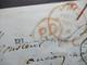 GB London 1852 Stempel PD / Paid Und Blauer L1 Bloomsbury / Angl AM 2 Calais 2 über Paris Nach Poitiers - Cartas & Documentos