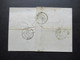 GB London 1852 Stempel B S Mit Krone Und Blauer L1 Oxford / Angl AM 1 Calais 2 über Paris Nach Nantes - Covers & Documents