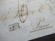 AD Baden 1862 Auslandsbrief Ra2 Carlsruhe Nach Paris Roter 6eck Stempel Bade Strassb. 11. Fevr. 62 AMB. F. - Storia Postale