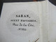 Delcampe - Schweiz 7.7.1847 Roter K2 Geneve Ferney Und Geneve * Auslandsbrief Nach Bordeaux Bartaxe 10 Gedruckter Briefkopf Saran - 1843-1852 Poste Federali E Cantonali