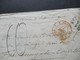 Kirchenstaat 19.12.1858 Handschriftlich Voie D'Huningue Roter K2 E. Pont 3 Pont De B.3. Fonteny Le Comte Rücks. 5 Stp. - Estados Pontificados