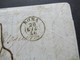 Italien 1846 Roma - Paris Roter Stempel K2 E. Pont 2 Marseille 2 Schiffspost Handschriftlich Via Di Mare - 1. ...-1850 Vorphilatelie