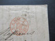 Italien 1867 Civitavecchia - Marseille Roter Stempel K2 E. Pont 2 Pont De B. Auslandsbrief / Schiffspost ?! - Marcophilie