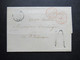 Schweiz 3.1854 Schwarzer Stempel ...Ehet... ?? 2x Rote Stempel Suisse 2 Morteau Nach Besancon - Storia Postale