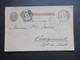 Schweiz 1879 Ganzsache Mit Zusatzfrankatur Stempel St, Imier Und Roter K2 Suisse 1 Maiche Mit Ank. Stempel Charquemont - Lettres & Documents