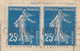 France E. AUBERTIN, PARIS Quai Valmy 1921 Cover Lettre HAMBURG Germany 2x Semeuse ERROR Variety 'Misplaced Print' - Covers & Documents