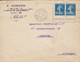 France E. AUBERTIN, PARIS Quai Valmy 1921 Cover Lettre HAMBURG Germany 2x Semeuse ERROR Variety 'Misplaced Print' - Briefe U. Dokumente