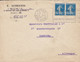 France E. AUBERTIN, PARIS Quai Valmy 1921 Cover Lettre HAMBURG Germany 2x Semeuse ERROR Variety 'Misplaced Print' - Lettres & Documents