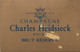 RARA SCATOLA FIAMMIFERI CHAMPAGNE CHARLES HEIDSIECK - BRAMANTE RISERVA - Boites D'allumettes