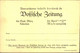 1910 Ca.,    Privatganzsachenkarte Sld Bestellkarte Der Vossíschen Zeitung - Sonstige & Ohne Zuordnung