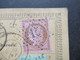 Frankreich 1874 Ceres Nr.48 Und Nr.49 MiF Auf Carte Postale Mit Sternstempel Mit Nummer 15 Nach Florence - 1871-1875 Cérès