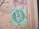 Frankreich 1874 Ceres Nr.48 Und Nr.49 MiF Auf Carte Postale Mit Sternstempel Mit Nummer 15 Nach Florence - 1871-1875 Ceres