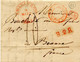 BELGIQUE - CAD CHARLEROY + BOITE O SUR LETTRE AVEC CORRESPONDANCE DE ACOZ PRES CHATELET POUR LA FRANCE, 1837 - 1830-1849 (Unabhängiges Belgien)