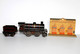 RARE ENSEMBLE JEP O - LOCOMOTIVE + 3 WAGON + RAIL + DECOR HALTE POSTE AIGUILLAGE           (2201) - Locomotive