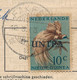NNG / Untea - 1963 - 10 Cent Paradijsvogel Met UNTEA Opdruk Op Stortingsbiljet Van LB Fakfak - Nueva Guinea Holandesa