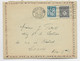 FRANCE ARC TRIOMPHE 5FR +1FR IRIS TURQUOISE LETTRE MEC PARIS 26.VIII.1948 USAGE TARDIF AU TARIF - 1944-45 Triomfboog