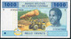 C.A.S. CONGO LETTER T P107Tb 1000 FRANCS 2002 SIGNATURE 9 RAREST     AU-UNC ! - Centraal-Afrikaanse Staten