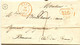BELGIQUE - CAD MONS + BOITE S SUR LETTRE AVEC CORRESPONDANCE DE HARMIGNIES POUR LA FRANCE, 1847 - 1830-1849 (Independent Belgium)