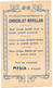 CHROMO PUBLICITAIRE PUBLICITE CHOCOLAT REVILLON PIPE EN TERRE ILLUSION D'OPTIQUE NEUROSCIENCE PARADOXE PHENOMENE VISUEL - Revillon