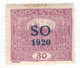 1920 - Hradčany SO1920 - Plesbiscite 30h - Violet / Blue Overprint -Rz 113/4 - Quality * Viz. Scan - Type I - Nuovi