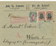 Bulgarie - 1916 - 3 Stamps On Censored Businesscover To Wien / Österreich - Briefe U. Dokumente