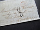 GB / England Transit 1850 Stempel Sunderland Und Roter K2 Angl. Calais Nach Loudeac Poste Restante / Bartaxe 8 - Lettres & Documents