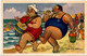 Illustrateur : à Identifier : Y'a D'la Joie ! : Grosse Femme Et Gros Homme Sur La Plage Jouant De La Musique : Gaby N°13 - Contemporanea (a Partire Dal 1950)