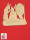 Joli Chromo Decoupis Gaufré Anthropomorphisme Lapin Chez Le Coiffeur Ciseaux Peigne Coiffure Miroir   8,5  Cm X 9 Cm - Animals