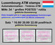 Luxemburg Luxembourg Timbres ATM 3 D Grosses Postes Rotlila / Gelblicher Gummi Satz 16/20/22 ** Frama Automatenmarken - Vignette