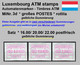 Luxemburg Luxembourg Timbres ATM 3 D Grosses Postes Rotlila / Gelblicher Gummi Satz 16/20/22 ** Frama Automatenmarken - Automatenmarken
